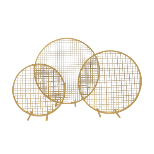 mesh gold flower stands