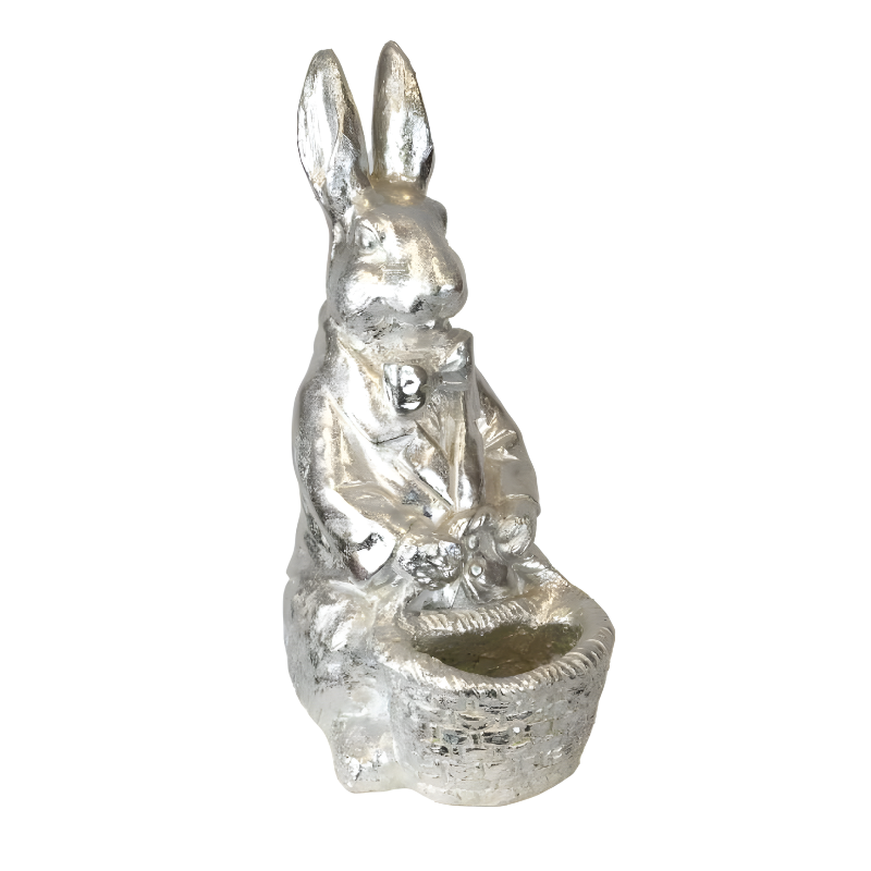 Gabor Rabbit In Silver Silver Daisy Rabbit Hire Melbourne | Feel Good Events