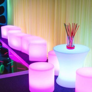 illuminated furniture colourful LED 