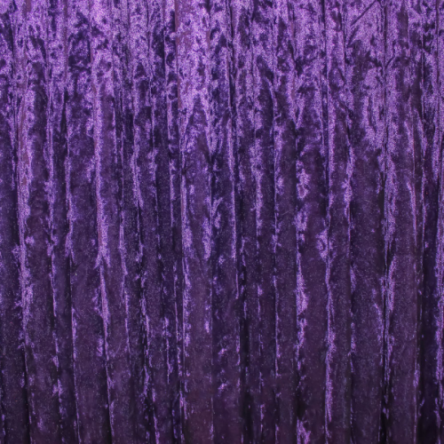 dark purple coloured crushed velvet drape