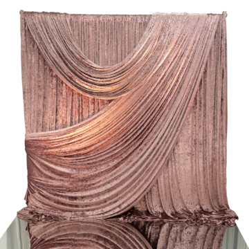 draped crushed velvet dusty pink
