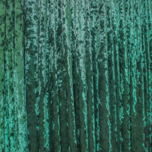 emerald green coloured crushed velvet drape