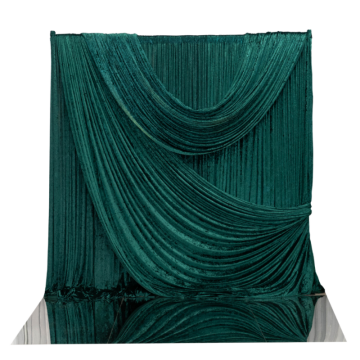 Crushed Velvet Drape - Emerald Green 4