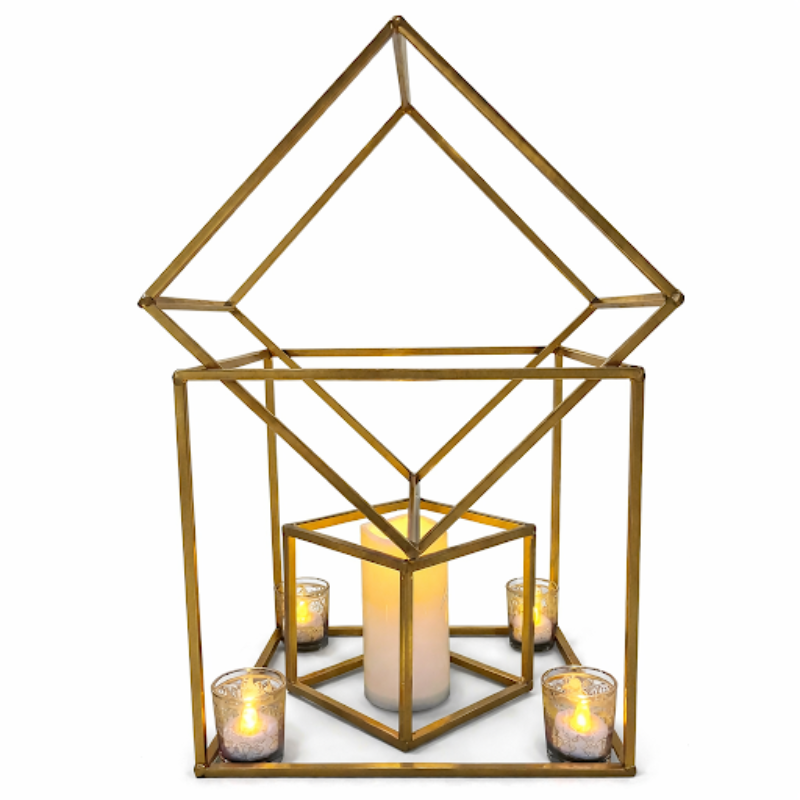 Gold Cube Centrepieces