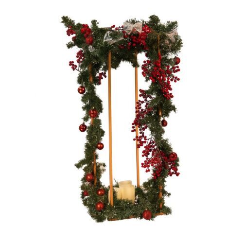 glazed berry green garland centrepiece