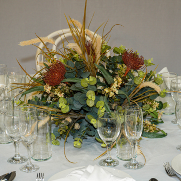 table centrepiece australian native florals 