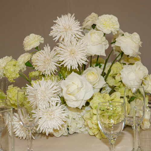 white table centrepiece
