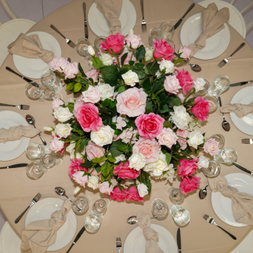 Bright Rosy Floral Centrepiece 6