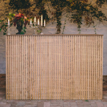 rustic bar styled with champagne glasses