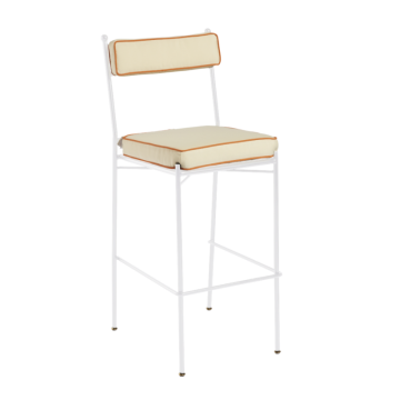 lemon accent white stools