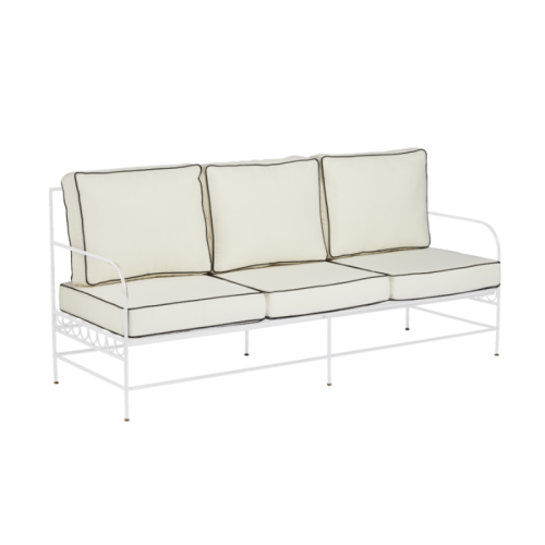 white sofa with cream white pillows