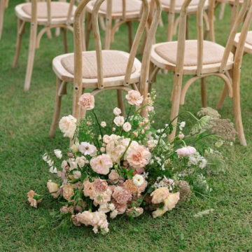 pink medium floral wedding arrangements