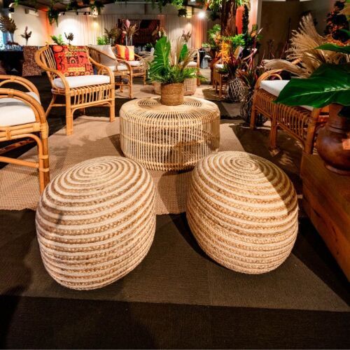 Natural Pouffe Ottoman 3