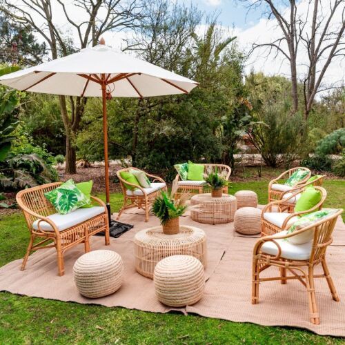 Natural Pouffe Ottoman 2