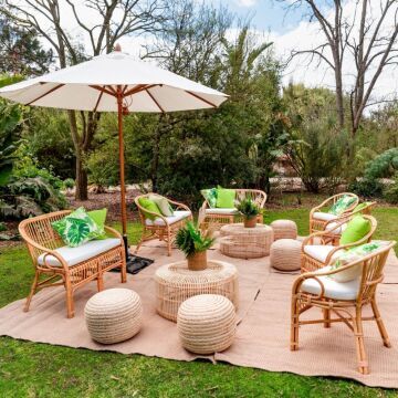 Natural Pouffe Ottoman 2