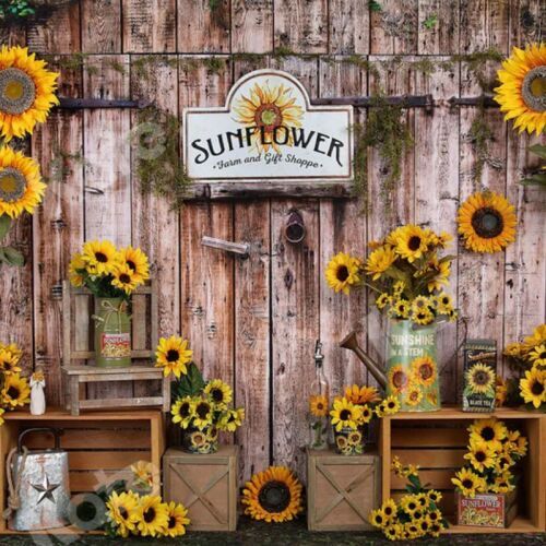 Standard Backdrop - Rustic Sunflowers