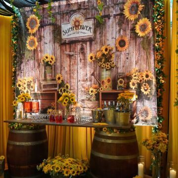 Standard Backdrop - Rustic Sunflowers 2