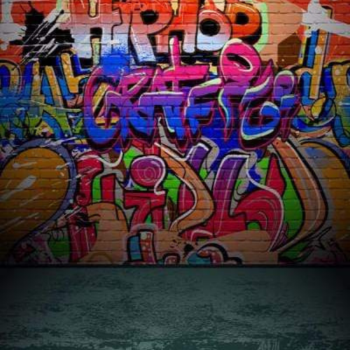 Standard Backdrop - Graffiti Wall Brick Floor
