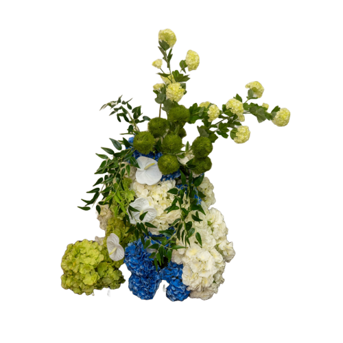 extra large blue green lush display