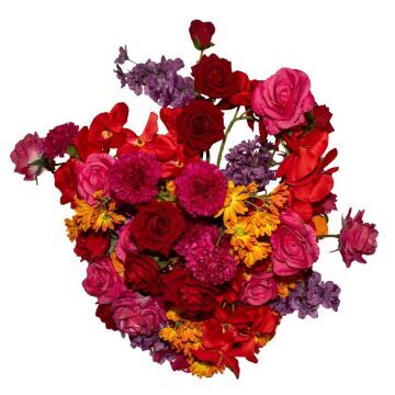 Hot Pink & Red Floral Centrepiece 3