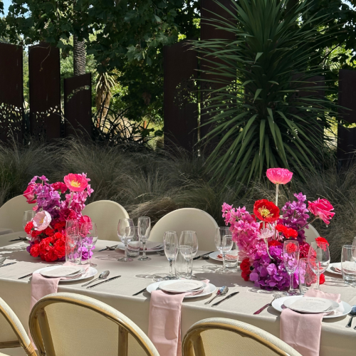 Pink Purple & Red Floral Centrepiece 4