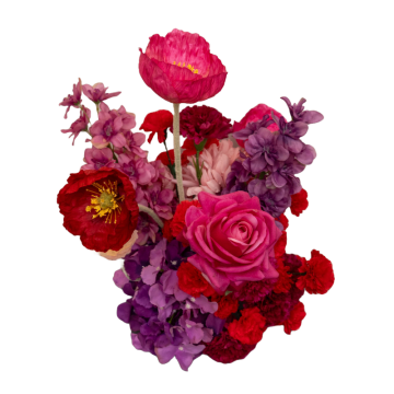 floral centrepiece vibrant colours
