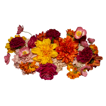 summer sunset coloured florals