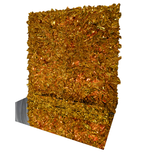 crinkle gold photo wall