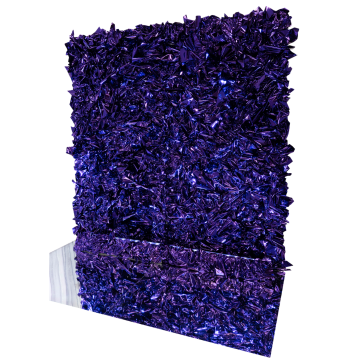 crinkle purple photo wall