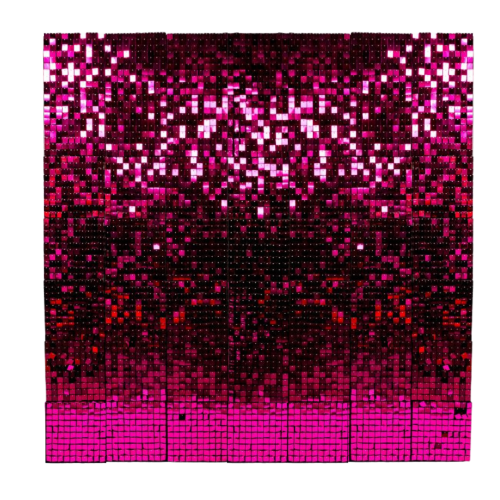 pink sequin panel wall