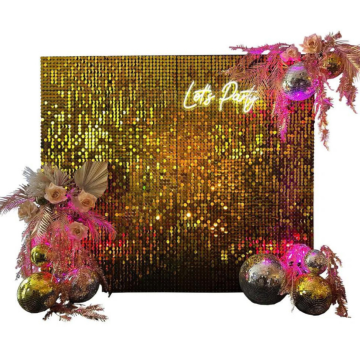 gold sequin photo backdrop