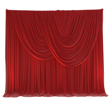 chiffon draped backdrop red