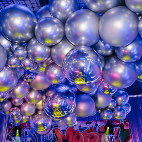 silver ballooned roof