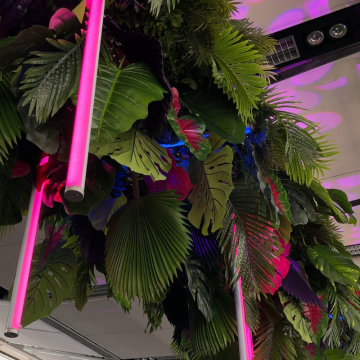 greenery roof with led light sticks