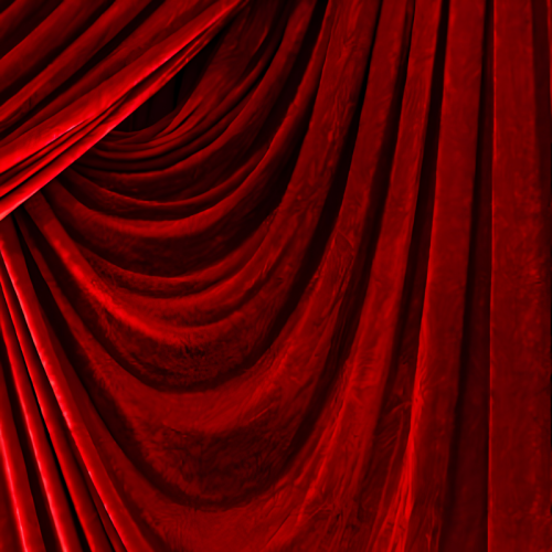 deep red velvet drape