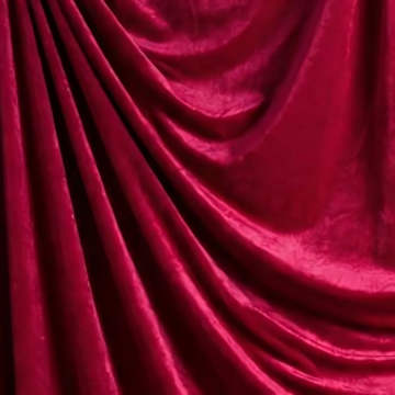 deep red velvet drape