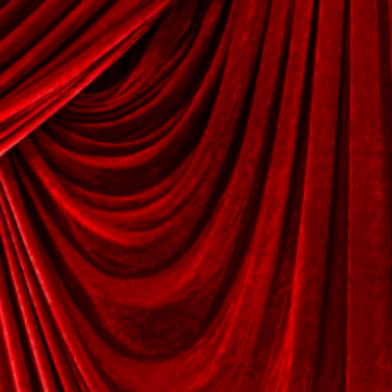 deep red velvet drape