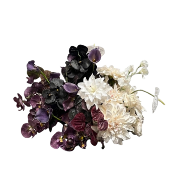 midnight purple orchid flower centrepiece