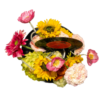 record retro centrepiece