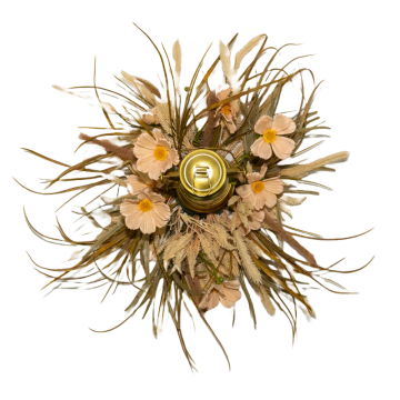 top view rustic brown foliage 