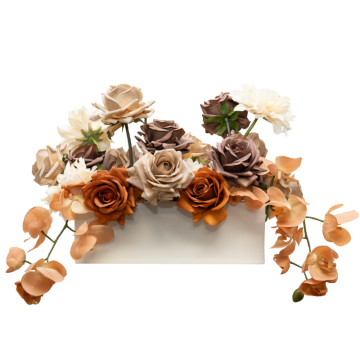 modern mocha floral table centrepiece