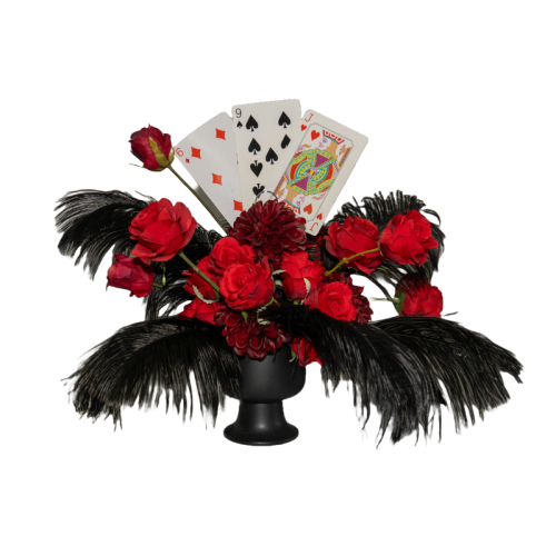 Red Luxe floral centrepieces