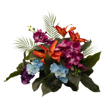 bright florals and greenery