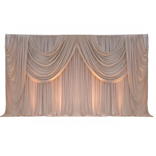chiffon draped backdrop