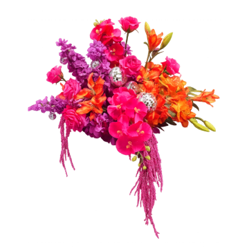 artificial florals, faux florals, wedding florals, event florals, floral decor, colourful florals, floral display, hire florals, florals for hire, flower hire melbourne, bar display, bar florals, fake florals, florals and leaves, bar display, bar flo