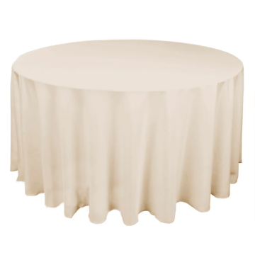 Beige Round Table Cloth 