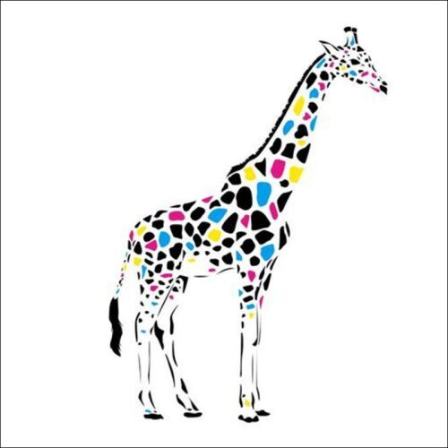 Standard Backdrop - Coloured Giraffe