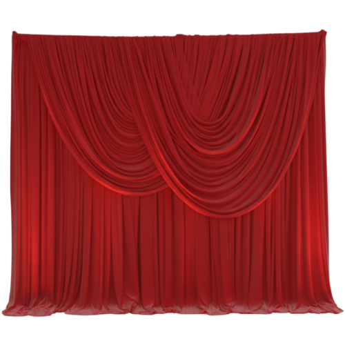 Red Chiffon Drape 